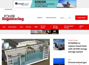 How power-eng.com looks like on a tablet such as an iPad.