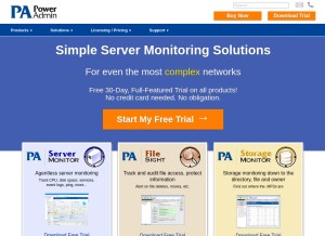 How poweradmin.com looks like on a tablet such as an iPad.