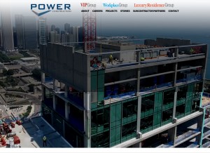 How powerconstruction.net looks like on a tablet such as an iPad.