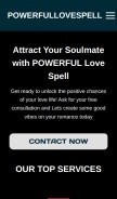 How powerfullovespell.love looks like on a mobile device such as an iPhone.