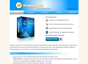 How poweriso.com looks like on a tablet such as an iPad.