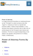 How powerofattorney.com looks like on a mobile device such as an iPhone.