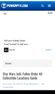 How powerpyx.com looks like on a mobile device such as an iPhone.