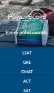 How powerscore.com looks like on a mobile device such as an iPhone.