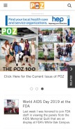 How poz.com looks like on a mobile device such as an iPhone.