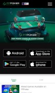 How pppoker.net looks like on a mobile device such as an iPhone.