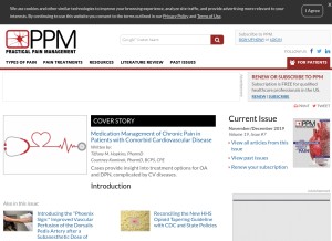 How practicalpainmanagement.com looks like on a tablet such as an iPad.