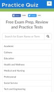 How practicequiz.com looks like on a mobile device such as an iPhone.