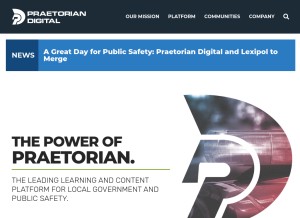 How praetoriandigital.com looks like on a tablet such as an iPad.