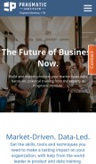 How pragmaticmarketing.com looks like on a mobile device such as an iPhone.