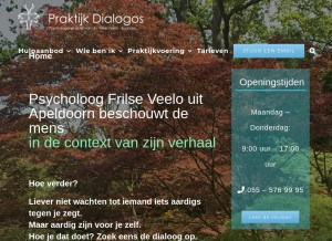How praktijkdialogos.nl looks like on a tablet such as an iPad.