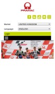 How pramac.com looks like on a mobile device such as an iPhone.