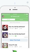 How prankdial.com looks like on a mobile device such as an iPhone.