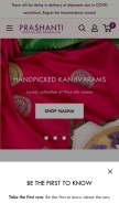 How prashantisarees.in looks like on a mobile device such as an iPhone.