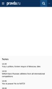 How pravdareport.com looks like on a mobile device such as an iPhone.