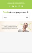 How praxis-accompagnement.com looks like on a mobile device such as an iPhone.