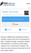 How praywithme.com looks like on a mobile device such as an iPhone.