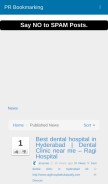 How prbookmarking.club looks like on a mobile device such as an iPhone.