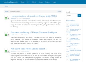 How prbookmarkingwebsites.com looks like on a tablet such as an iPad.