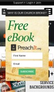 How preachit.org looks like on a mobile device such as an iPhone.