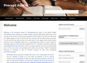 How preceptaustin.org looks like on a tablet such as an iPad.