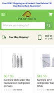 How precipfilter.com looks like on a mobile device such as an iPhone.