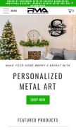 How precisionmetalartusa.com looks like on a mobile device such as an iPhone.