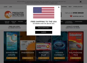 How predatornutrition.com looks like on a tablet such as an iPad.