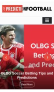 How predictionfootball.net looks like on a mobile device such as an iPhone.
