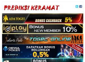 How prediksikeramat.net looks like on a tablet such as an iPad.