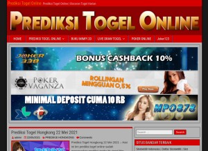 How prediksitogellonline.com looks like on a tablet such as an iPad.