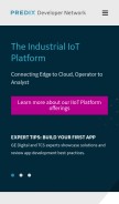 How predix.io looks like on a mobile device such as an iPhone.