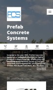 How prefabconcrete.in looks like on a mobile device such as an iPhone.