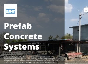 How prefabconcrete.in looks like on a tablet such as an iPad.