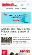 How preferente.com looks like on a mobile device such as an iPhone.