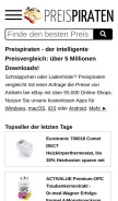 How preispiraten.de looks like on a mobile device such as an iPhone.