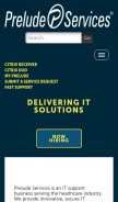 How preludeservices.com looks like on a mobile device such as an iPhone.