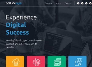 How preludesys.com looks like on a tablet such as an iPad.