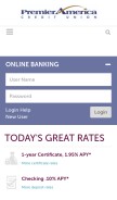 How premieramerica.com looks like on a mobile device such as an iPhone.
