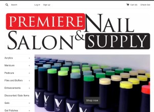How premieresalonandnailsupply.com looks like on a tablet such as an iPad.