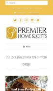 How premierhomeandgifts.com looks like on a mobile device such as an iPhone.