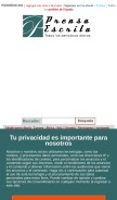 How prensaescrita.com looks like on a mobile device such as an iPhone.