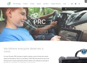 How prentrom.com looks like on a tablet such as an iPad.