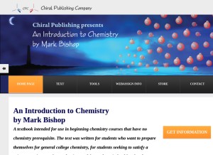 How preparatorychemistry.com looks like on a tablet such as an iPad.