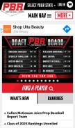 How prepbaseballreport.com looks like on a mobile device such as an iPhone.