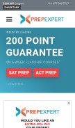 How prepexpert.com looks like on a mobile device such as an iPhone.