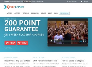 How prepexpert.com looks like on a tablet such as an iPad.