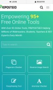 How prepostseo.com looks like on a mobile device such as an iPhone.