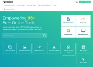 How prepostseo.com looks like on a tablet such as an iPad.