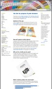 How prepressure.com looks like on a mobile device such as an iPhone.
